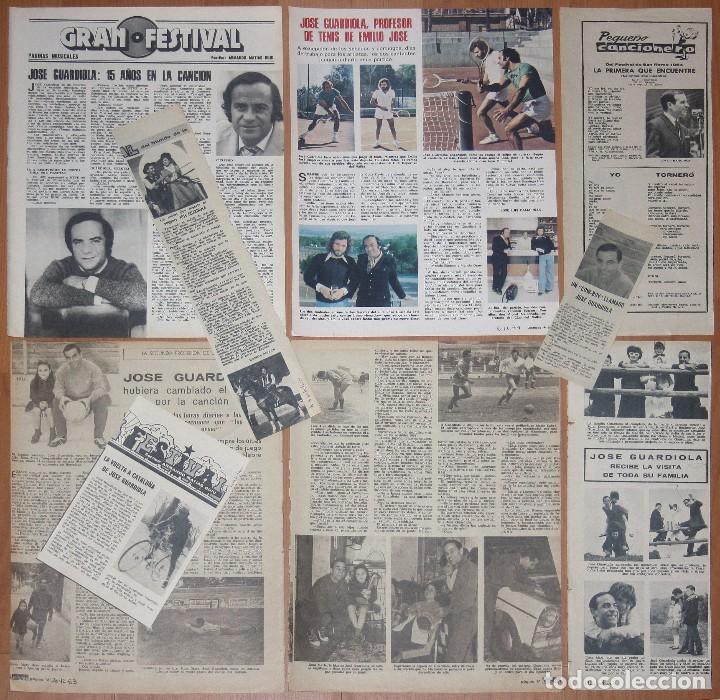 Coleccionismo de Revistas y Peri&oacute;dicos: JOSE GUARDIOLA lote prensa 1960s/70s fotos revista clippings m&uacute;sica espa&ntilde;ola