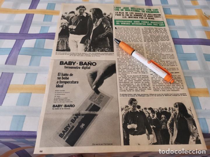 Sammeln von Zeitschriften und Zeitungen: LADY JANE WELLESLEY CON CARLOS DE INGLATERRA RECORTE REVISTA 1977 POSIBLE RECOGIDA EN MALLORCA