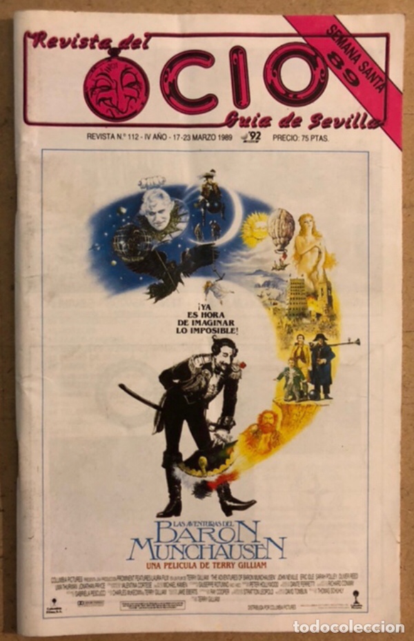 Coleccionismo de Revistas y Peri&oacute;dicos: REVISTA DEL OCIO GU&Iacute;A DE SEVILLA N&deg; 112 (MARZO 1989). SEMANA SANTA 89, ENRIQUE MORENTE, TOROS,...