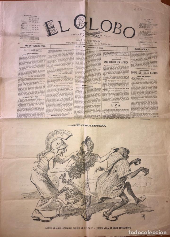 Collection Magazines and Newspapers: EL GLOBO- DIARIO ILUSTRADO.- POLITICO CIENTIFICO Y LITERARIO- MADRID 1893