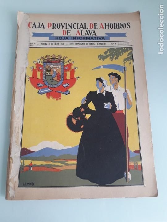 Coleccionismo de Revistas y Peri&oacute;dicos: CAJA PROVINCIAL DE AHORROS DE &Aacute;LAVA - XXVIII ANIVERSARIO - N.&ordm; 9 - A&Ntilde;O IV - VITORIA 1946