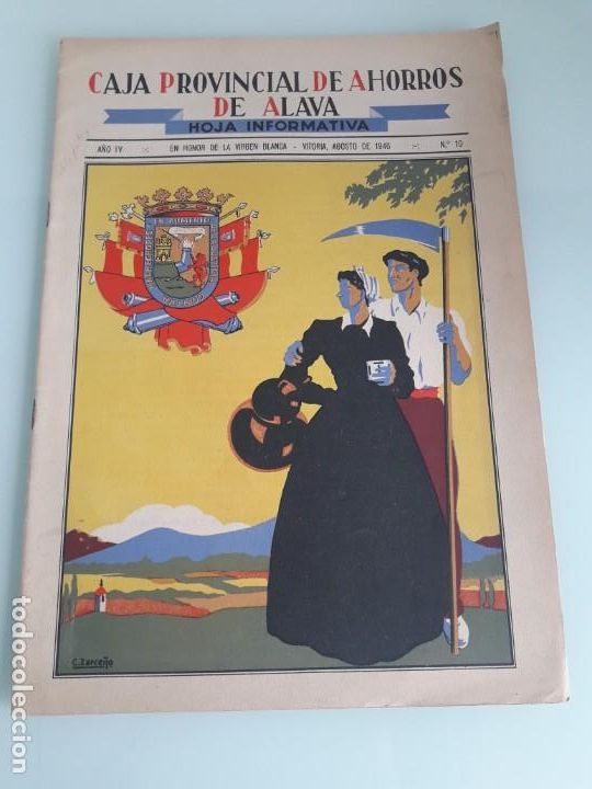 Coleccionismo de Revistas y Peri&oacute;dicos: CAJA PROVINCIAL DE AHORROS DE &Aacute;LAVA - EXTRA VIRGEN BLANCA N.&ordm; 10 - VITORIA, AGOSTO 1946 - A&Ntilde;O IV