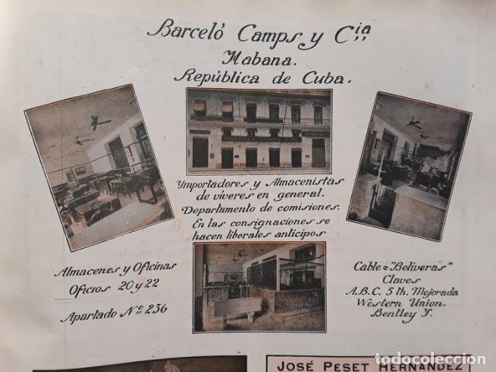 Collection Magazines and Newspapers: BARCELO CAMPS Y C&ordf; HABANA REPUBLICA CUBA IMPORTADORES ALMACENISTAS VIVERES HOJA A&Ntilde;O 1920