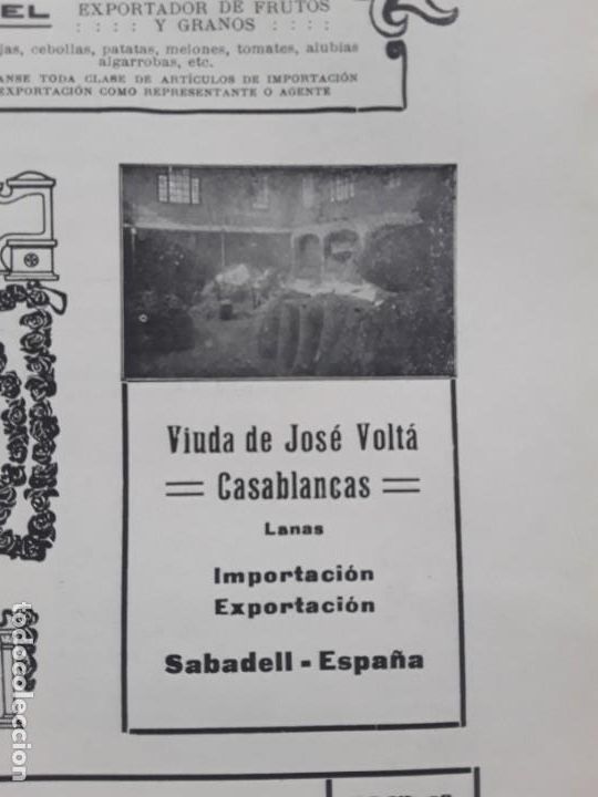Collezionismo di Riviste e Giornali: VIUDA JOSE VOLTA CASABLANCAS LANAS SABADELL / JUAN LLONCH RACUDE LANAS PEINADOS SABADELL HOJA 1920