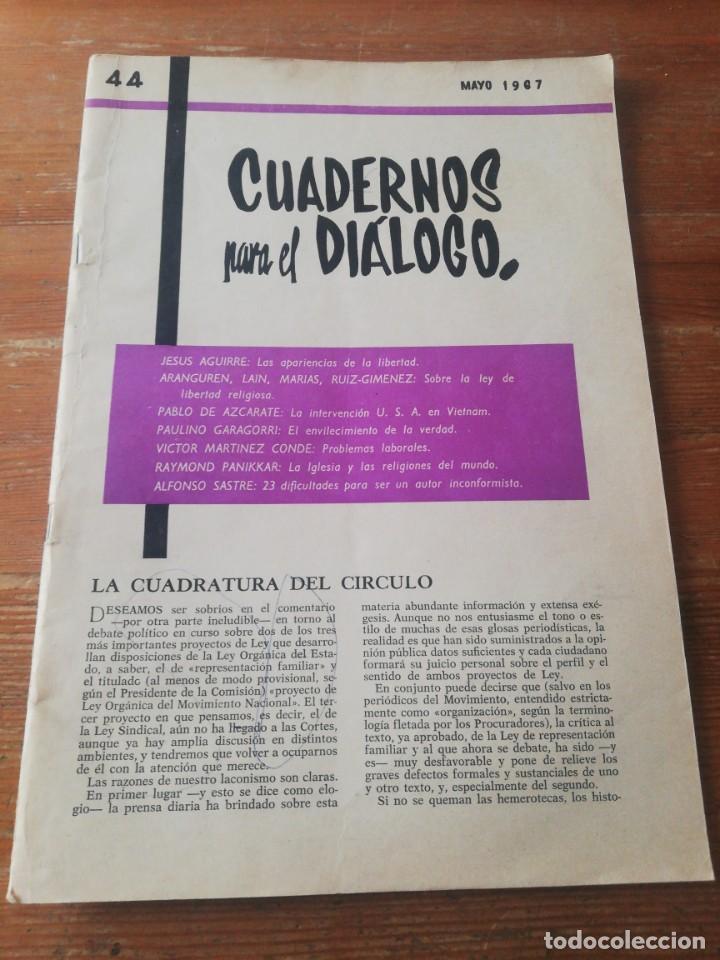 Collectionnisme de Revues et Journaux: Revista Cuadernos para el di&aacute;logo. N&uacute;mero 44. 1967.