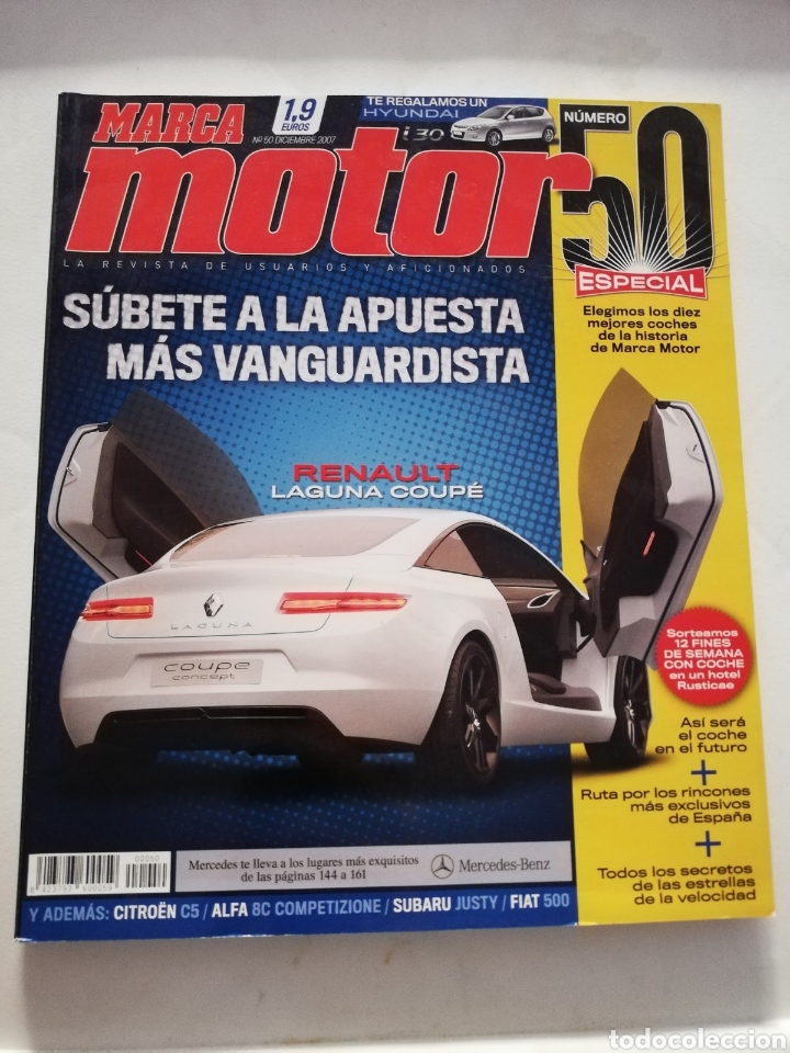 Coleccionismo de Revistas y Peri&oacute;dicos: Revista Marca Motor n&uacute;mero 50 - Diciembre 2007 - Renault laguna coup&eacute; n&uacute;mero especial