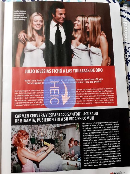 Coleccionismo de Revistas y Peri&oacute;dicos: TITA CERVERA CARMEN THYSSEN MISS ESPA&Ntilde;A JULIO IGLESIAS LAS TRILLIZAS