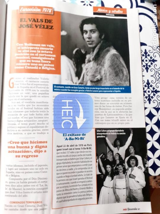 Coleccionismo de Revistas y Peri&oacute;dicos: IZHAR COHEN ALPHABETA EUROVISION JOSE VELEZ