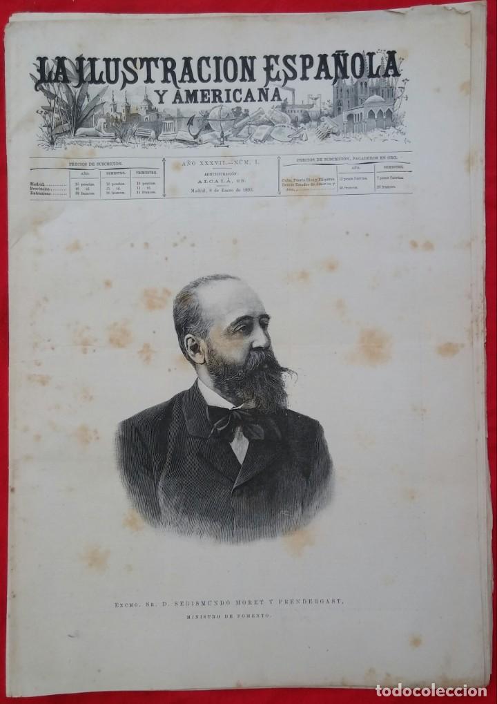 Collectionnisme de Revues et Journaux: ILU. ESPA&Ntilde;OLA Y AMER. - 1893 - EL ESC&Aacute;NDALO DEL PANAM&Aacute; - FRAY LUIS DE GRANADA EN PORTUGAL