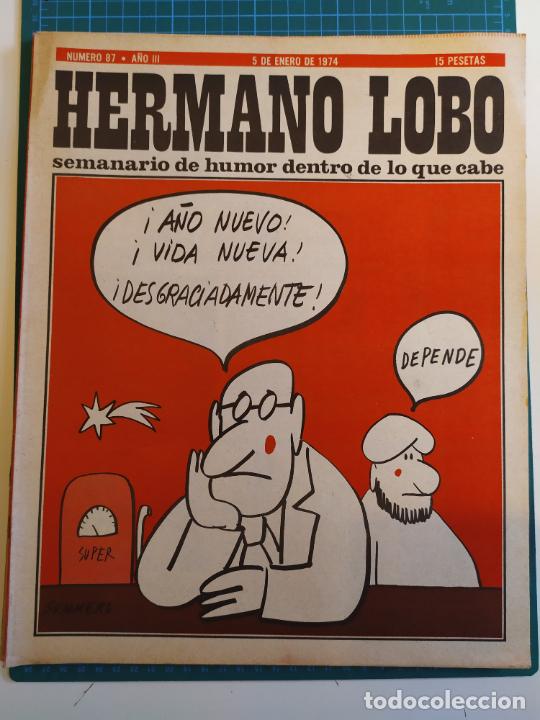 Coleccionismo de Revistas y Peri&oacute;dicos: HERMANO LOBO N&ordm; 87 A&Ntilde;O 3 5 ENERO 1974