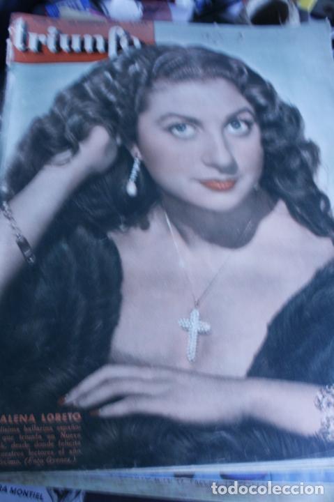 Coleccionismo de Revistas y Peri&oacute;dicos: revista triunfo n&ordm; 411 BEATRIZ DE LENCLOS MARIA FELIX AVA GARDNER LOLA FLORES FRANK SINATRA 1953