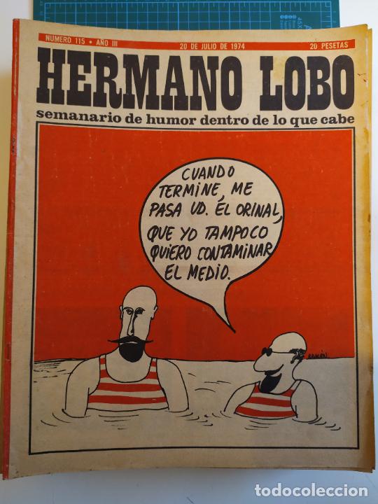 Coleccionismo de revistas y peri&oacute;dicos: REVISTA HERMANO LOBO N&ordm; 115 A&Ntilde;O 3 20 JULIO 1974. 15 PESETAS