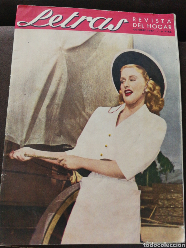 Coleccionismo de Revistas y Peri&oacute;dicos: A&Ntilde;O 1947,ESTILO PIN-UP. REVISTA LETRAS. PRECIOSA PUBLICIDAD, MUY ILUSTRADA