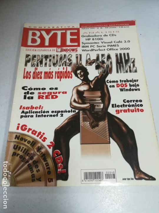 Colecionismo de Revistas e Jornais: REVISTA. COMPARATIVA: BYTE. ENCICLOPEDIAS MULTIMEDIA. 1999. N&ordm; 48. PENTIUMS II A 450 MHZ.