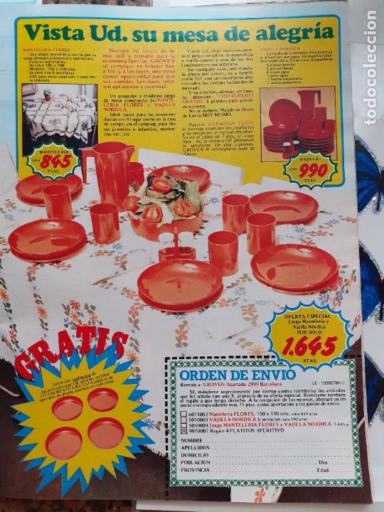 Coleccionismo de Revistas y Peri&oacute;dicos: anuncio manteleria vajilla