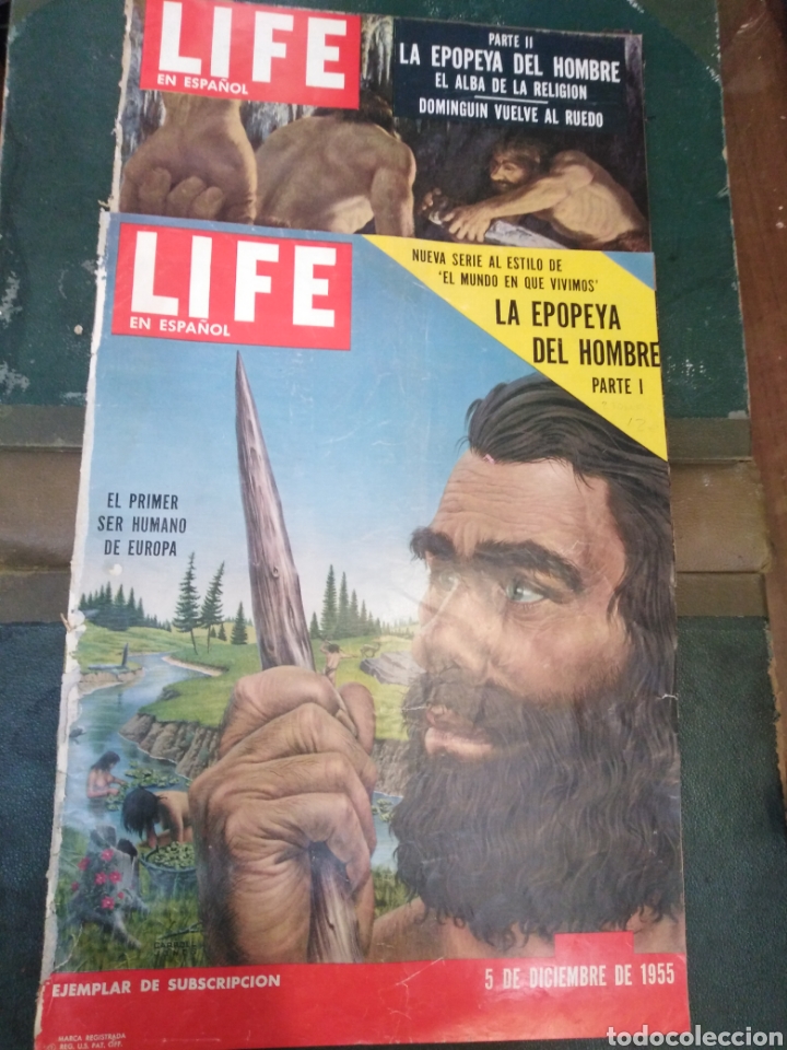 Coleccionismo de Revistas y Peri&oacute;dicos: LIFE EN ESPA&Ntilde;OL-2 ENERO 1955/5 DICIEMBRE 1956-V7-N&deg;1-V6-N&deg;12,PUBLICIDAD,COCA-COLA,PEPSI,COCHES,2 REV