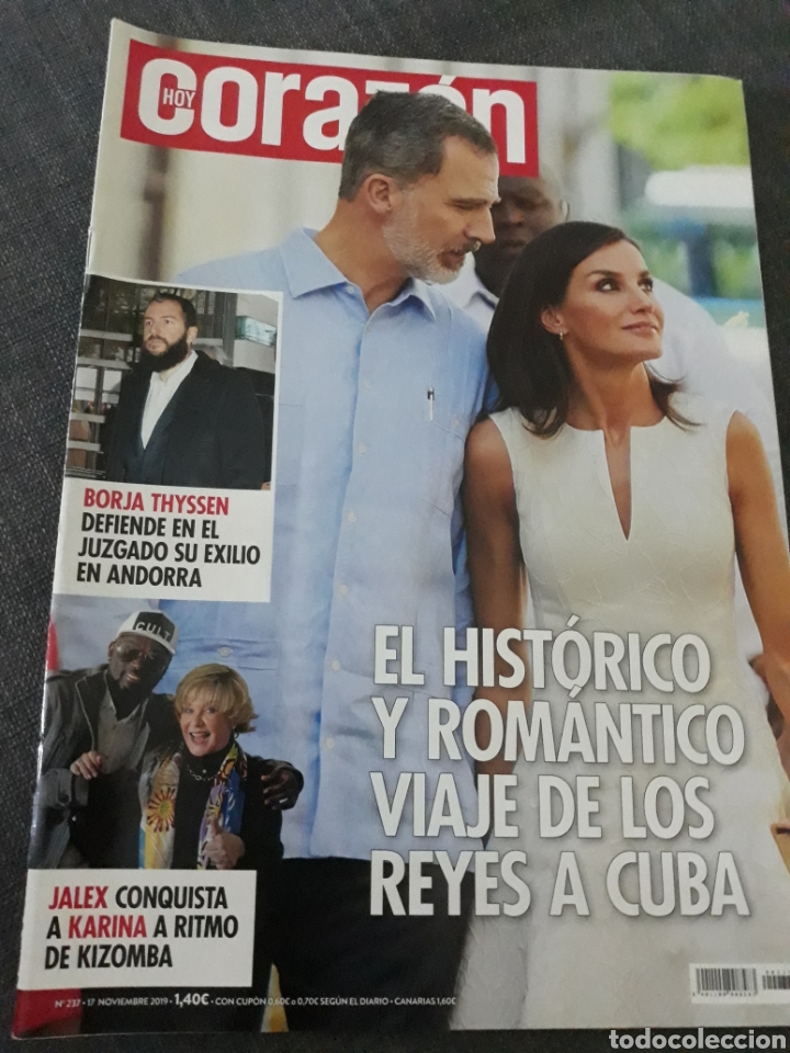 Coleccionismo de revistas y peri&oacute;dicos: REVISTA CORAZON HOY N&deg; 237 . LOS REYES EN CUBA , KARINA , BORJA THISSEN.