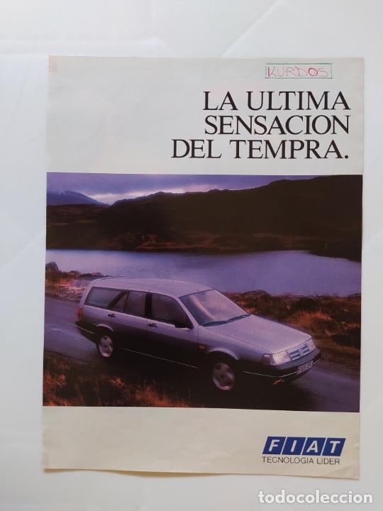 Coleccionismo de Revistas y Peri&oacute;dicos: PUBLICIDAD/ANUNCIO FIAT. LA ULTIMA SENSACION DEL TEMPRA+KURDOS /RECORTE DE REVISTA EL PAIS /A&Ntilde;OS 90