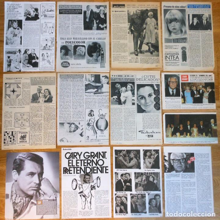 Coleccionismo de revistas y peri&oacute;dicos: CARY GRANT lote prensa spain clippings 1960s/70s photos vintage magazine actor cine revista