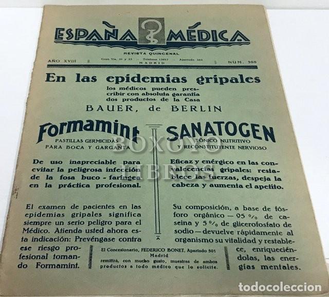 Coleccionismo de revistas y peri&oacute;dicos: Espa&ntilde;a m&eacute;dica. Revista quincenal. A&ntilde;o XVIII. N&uacute;m. 508. 15 de Enero de 1927