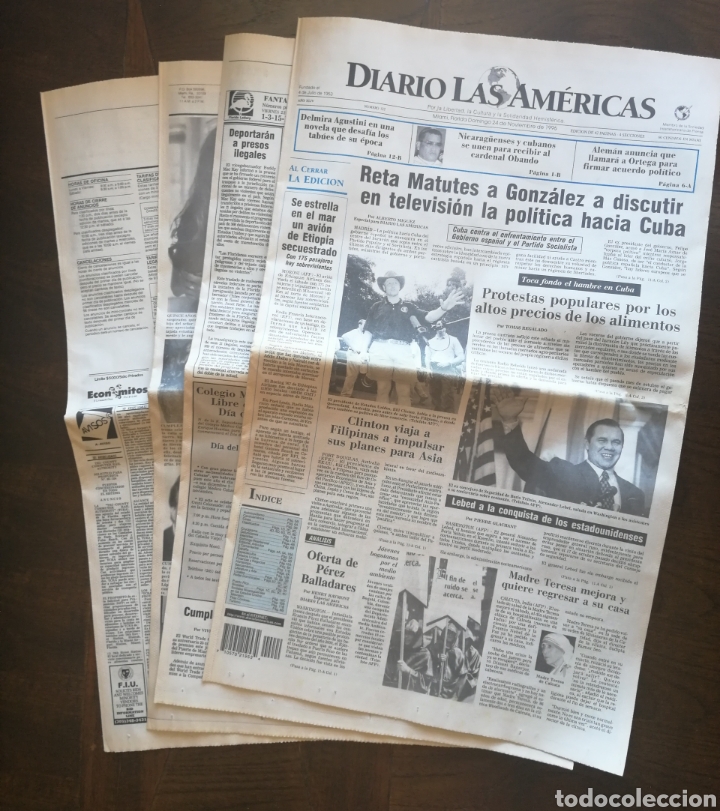 Coleccionismo de revistas y peri&oacute;dicos: PERIODICO -LAS AMERICAS MIAMI-USA. 1996. COMPLETO 4 SECCIONES - ENVIO CERTIFICADO INCLUIDO.