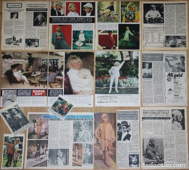 Coleccionismo de Revistas y Peri&oacute;dicos: DORIS DAY lote prensa spain clippings 1960s/90s photos vintage magazine articles actress
