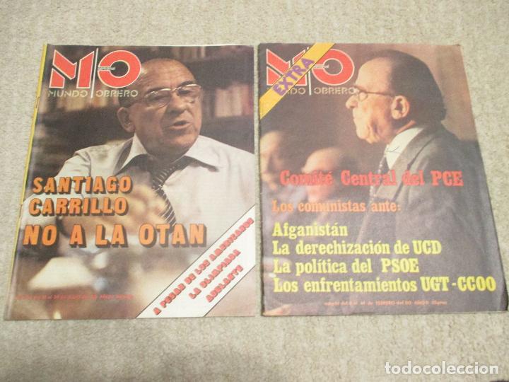 Collection Magazines and Newspapers: Dos revistas Mundo Obrero con Santiago Carrillo en portada, de 1980, no a la OTAN