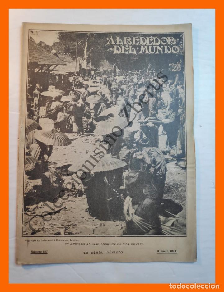 Coleccionismo de Revistas y Peri&oacute;dicos: Alrededor del Mundo n&ordm; 657 3 Enero 1912 - Tripoli; Pez Luna; Richard Wagner; Movimiento Continuo
