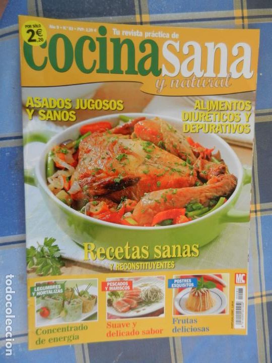Sammeln von Zeitschriften und Zeitungen: COCINA SANA Y NATURAL , REVISTA N&ordm; 83 - ASADOS JUGOSOS Y SANO , ALIMENTOS DIURETICOS -DEPURATIVOS