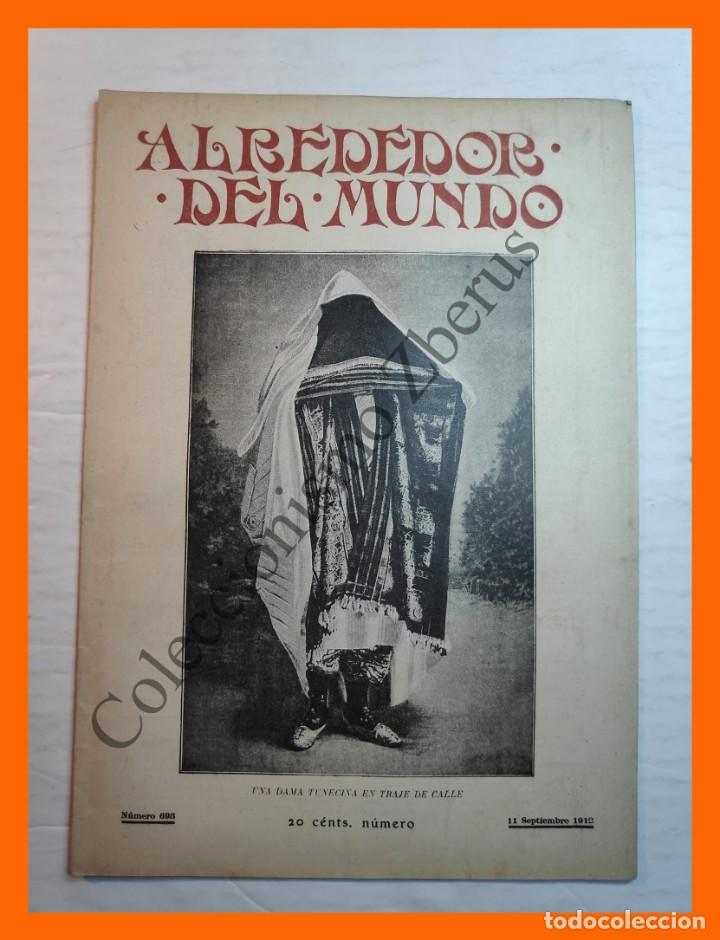 Coleccionismo de revistas y peri&oacute;dicos: Alrededor del Mundo n&ordm; 693 11 Sept. 1912 - Cementerios de perros; La Pompeya del Lacio; Bersaglieri