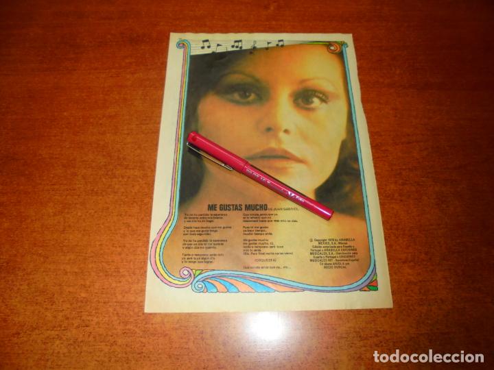 Coleccionismo de Revistas y Peri&oacute;dicos: CLIPPING 1979: ROC&Iacute;O D&Uacute;RCAL. LETRA CANCI&Oacute;N ME GUSTAS MUCHO, DE JUAN GABRIEL.