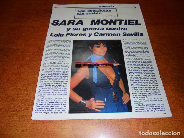 Coleccionismo de Revistas y Peri&oacute;dicos: CLIPPING 1977: SARA MONTIEL Y SU GUERRA CONTRA LOLA FLORES Y CARMEN SEVILLA