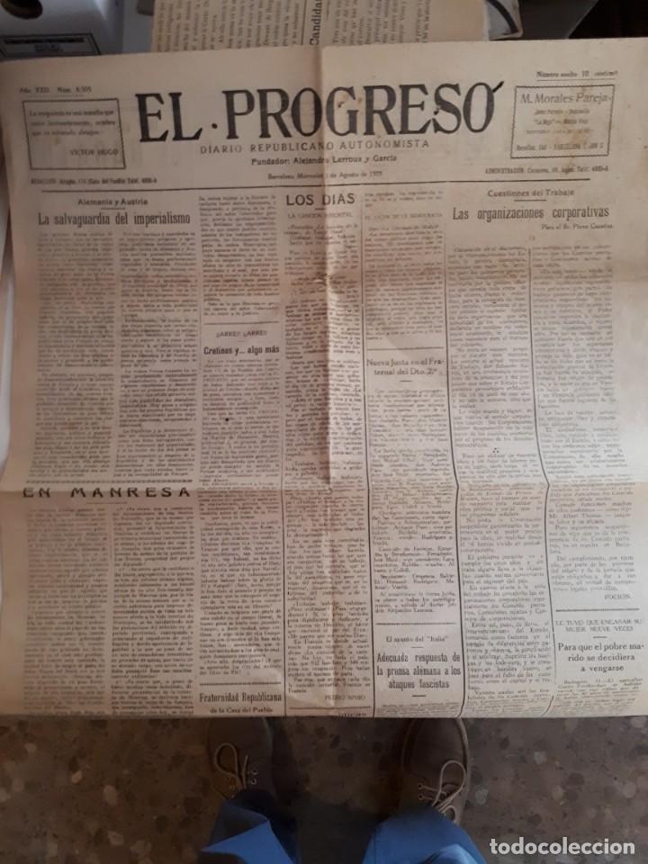 Collection Magazines and Newspapers: EL PROGRESO &rdquo;DIARIO REPUBLICANO AUTONOMISTA&rdquo; BARCELONA 1 DE AGOSTO DE 1928
