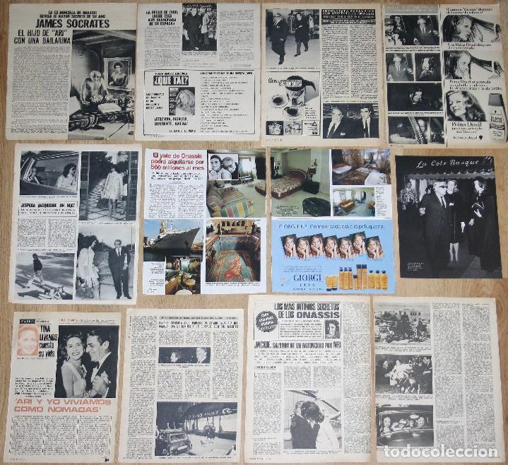 Coleccionismo de revistas y peri&oacute;dicos: ARISTOTELES ONASSIS lote prensa clippings 1960s/90s jackie kennedy magazine articles photos
