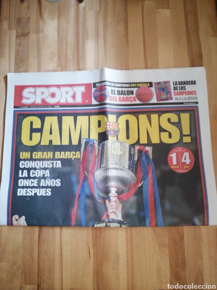 Coleccionismo de revistas y peri&oacute;dicos: Periodico Sport, F. C. Barcelona campeon de la copa del rey 2009