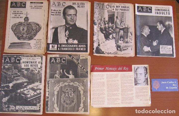 Coleccionismo de Revistas y Peri&oacute;dicos: ABC 2-11.1975, 22-11-75, 23,11-75, 26-11-75, 27-11-75, 28-11-75 y 17-9-84. Rey Juan Carlos I