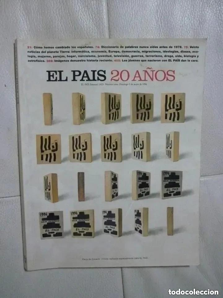 Coleccionismo de Revistas y Peri&oacute;dicos: EL PAIS SEMANAL - extra 20 a&ntilde;os - 1996