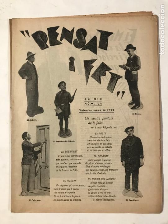 Collectionnisme de Revues et Journaux: PENSAT I FET MAR&Ccedil; 1930 NUMERO 24. FALLAS. REVISTA FALLERA