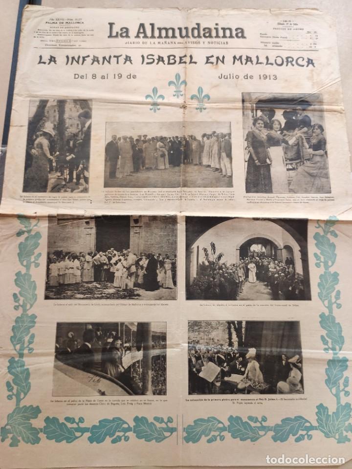 Coleccionismo de revistas y peri&oacute;dicos: LA INFANTA ISABEL EN MALLORCA DEL 8 AL 19 DE JULIO DE 1913. NUMERO EXTRAORDINARIO DE LA ALMUDAINA