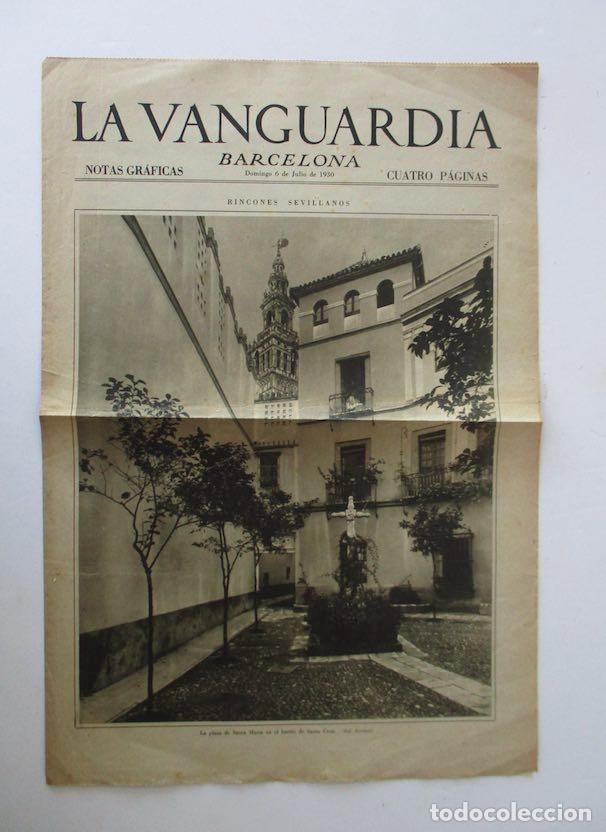 Coleccionismo de Revistas y Peri&oacute;dicos: LA VANGUARDIA-A&Ntilde;O 1930-LA PLAZA DE SANTA MARTA EN SEVILLA, FIESTAS EN PALOL DE ONYAR...