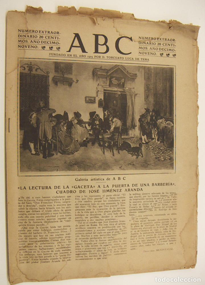 Coleccionismo de Revistas y Peri&oacute;dicos: Diario ABC n&ordm; extraordinario Edici&oacute;n de la tarde 10 Noviembre 1923