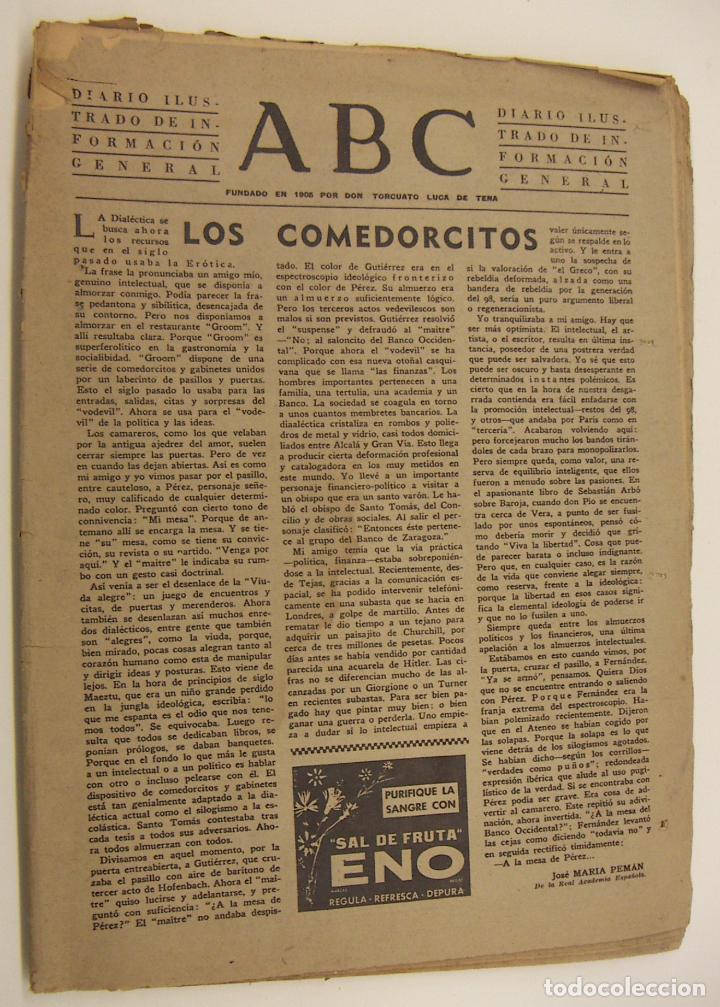 Coleccionismo de Revistas y Peri&oacute;dicos: Diario ABC Los Comedorcitos no pone fecha