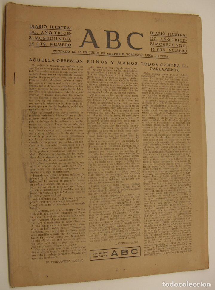 Coleccionismo de Revistas y Peri&oacute;dicos: Diario ABC 7 abril 1936 N&ordm; 10256