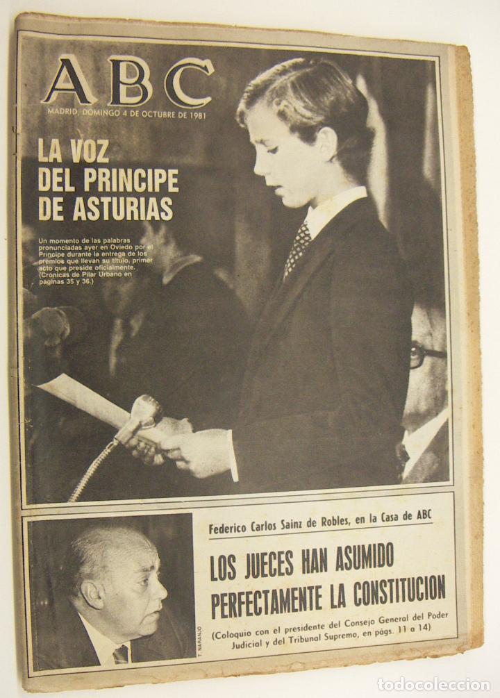 Coleccionismo de Revistas y Peri&oacute;dicos: Diario ABC 4 octubre 1981