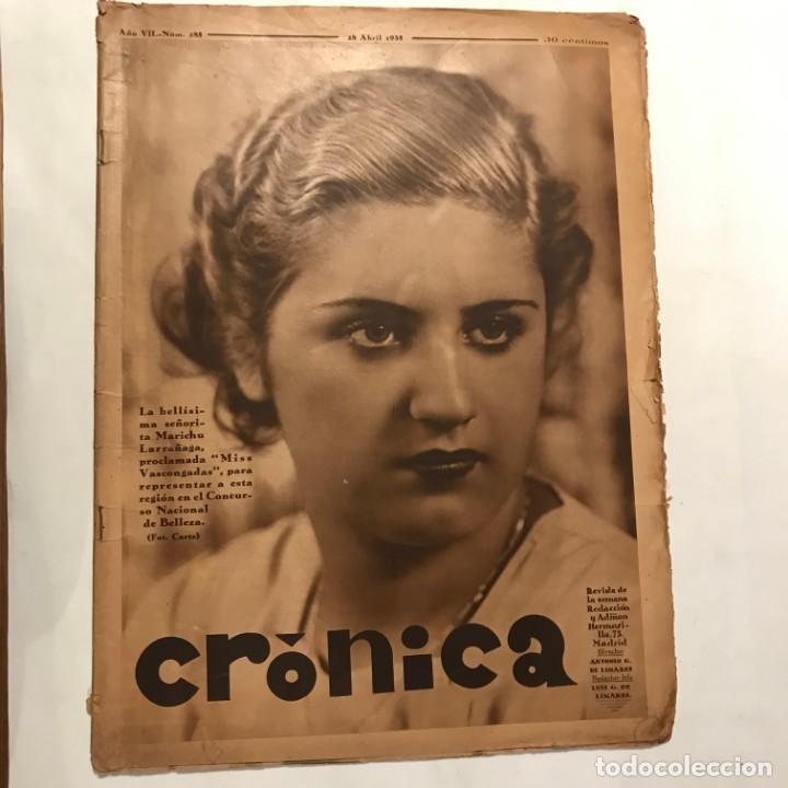 Sammeln von Zeitschriften und Zeitungen: REVISTA CRONICA NUM 285 28 ABRIL 1938 FERIA SEVILLA,FUTBOL HOCKEY FEMENINO
