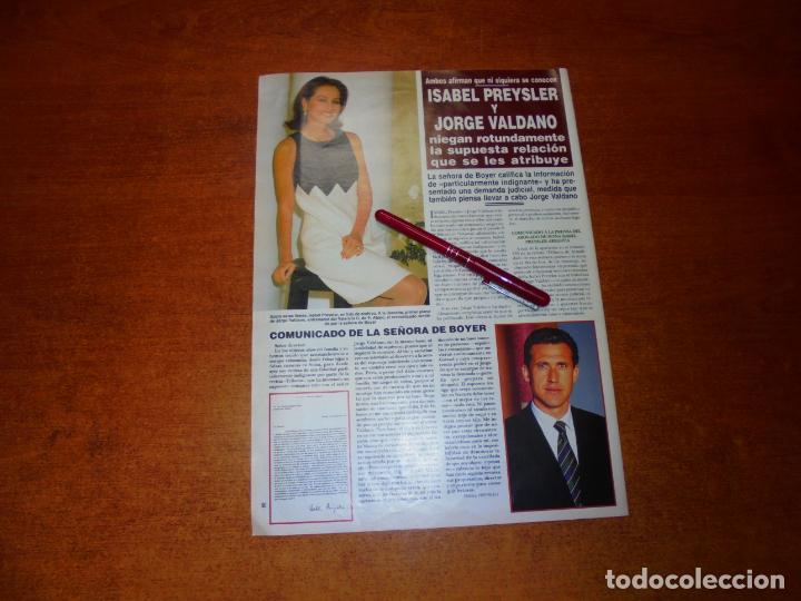 Coleccionismo de Revistas y Peri&oacute;dicos: CLIPPING 1997: ISABEL PREYSLER Y JORGE VALDANO NIEGAN LA SUPUESTA RELACI&Oacute;N.