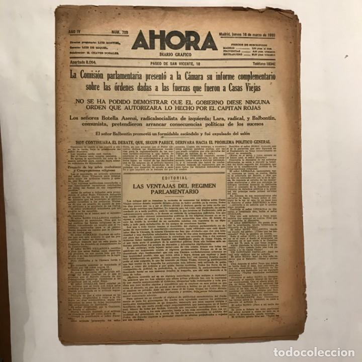 Sammeln von Zeitschriften und Zeitungen: AHORA DIARIO GRAFICO 18 MARZO 1933 UZCUDUN- GUHRING, SEGUROS MINERVA