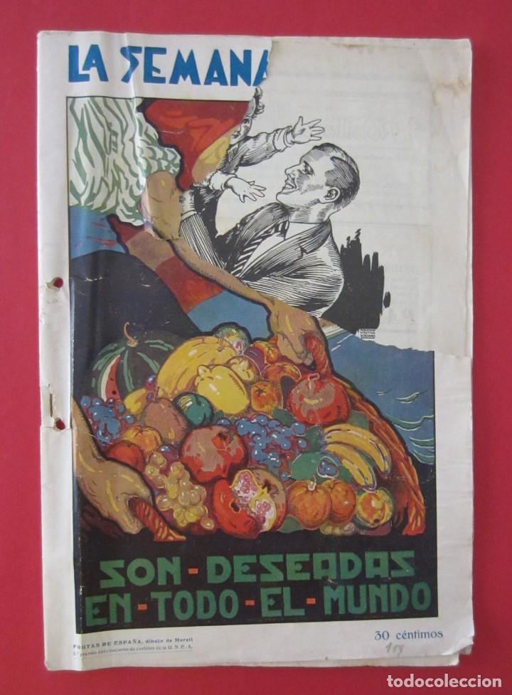 Coleccionismo de Revistas y Peri&oacute;dicos: Semana Gr&aacute;fica n&ordm; 113, 8 Octubre 1928 Valencia Villafranca Escuelas Retiro Bu&ntilde;ol Chirivella