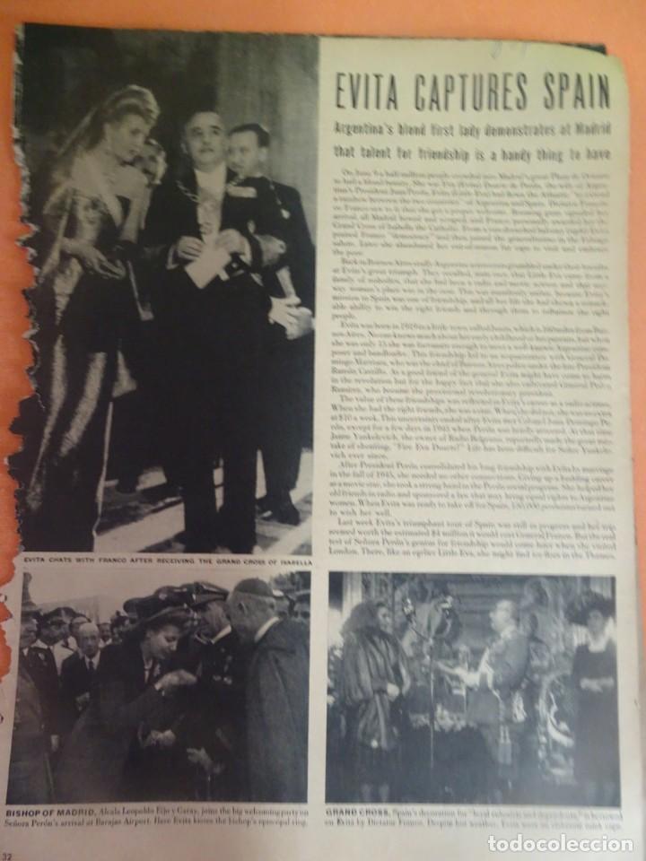 Collezionismo di Riviste e Giornali: LOTE DE RECORTES REVISTA INGLESA, EVA PER&Oacute;N EN MADRID, MUY ILUSTRADO , VER FOTOS
