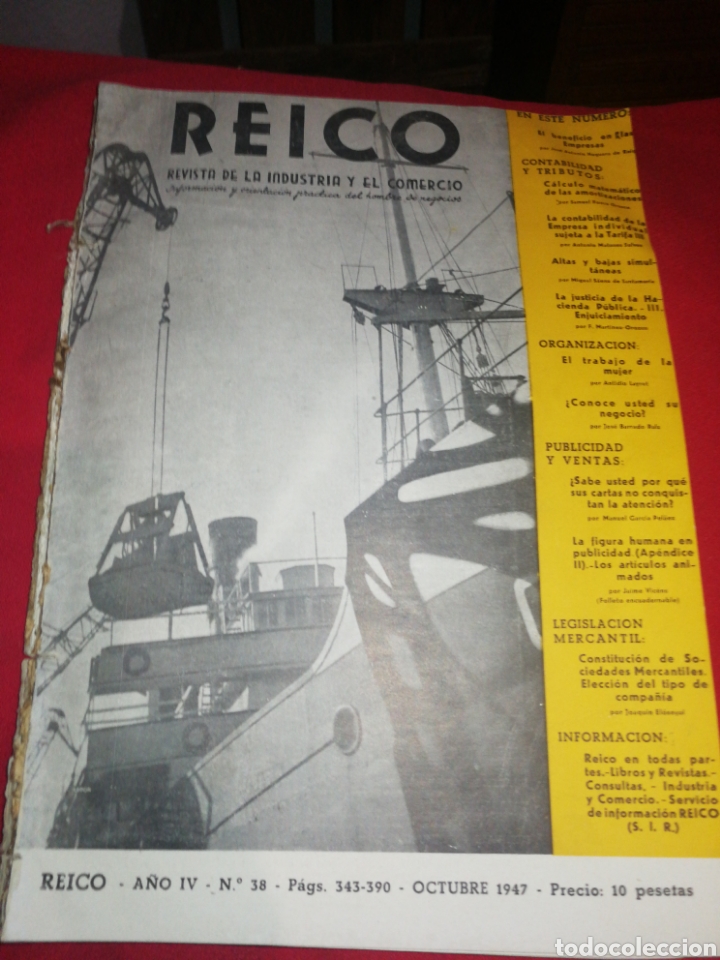 Coleccionismo de Revistas y Peri&oacute;dicos: VALENCIA, 1948,REVISTA REICO, INDUSTRIA Y COMERCIO